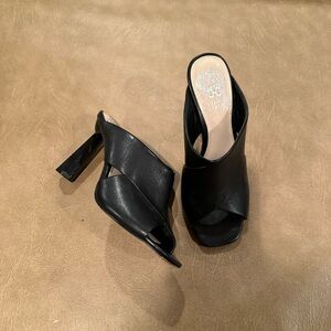 Vince Camuto black open toe heels